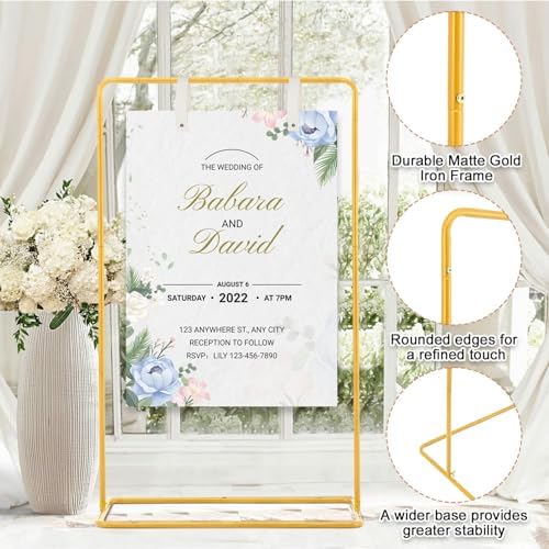 Wedding Sign Holder, Adjustable Welcome Sign Stand - Image 3
