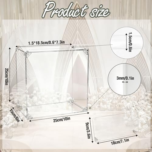 Clear Acrylic Card Box with Slot, Large Blank DIY Card Box for Cards, Envelopes & Money, Transparent Acrylic Box for Wedding, Birthday, Graduation, Baby Shower, Party & Fundraiser - Image 2