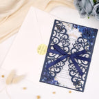 50PCS Custom Wedding Invitations with Envelopes and RSVP Cards - Image 3