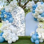 Mindsoft 2 Pcs Blue Flower Arch Cover Backdrop - Image 6
