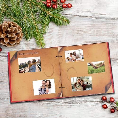 Our Adventure Book 12x12 Inch,Scrapbook Album Large Handmade Travel Scrapbook 60 Pages DIY Album for Anniversary,Wedding,Travelling,Writing,Baby,Friends,Family,Couple Gifts (12in-Adventure Book) - Image 4