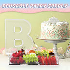 13.8" Extra Large Acrylic Letter Charcuterie Board Box, Reusable Fillable Letter Cake Candy Dish Display Serving Tray for Birthday Anniversary Party Decoration (B) - Image 5