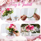 3 Sets Artificial Peonies Flower Peony Bouquet with Galvanized Metal Pot Silk Fake Peonies Faux Flower Arrangements for Wedding Table Centerpiece Party Home Room (Mixed Pink) - Image 5
