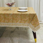 Ridhi Block Print Romantic Reverie Rectangle Cotton Tablecloth 120" x 60" Reusable Table Cover Decorative Everyday Use for Dining, Farmhouse, Home Gift for Spring, Easter, Valentine - Image 7