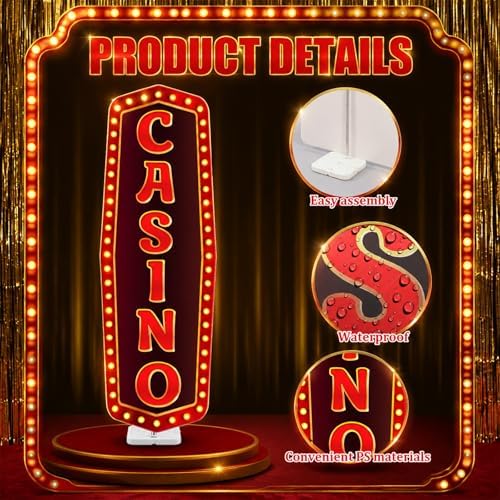 Funrous 6 ft Casino Party Decoration Life Size Cardboard Cutout - Image 3