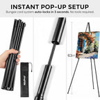 Nicpro 12 Pack 63 Inches Easel Stand for Sign, Black, with Carry Bags - Image 4
