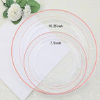 I00000 60 Pcs Rose Gold Plastic Plates, Premium Disposable Party Plates - Image 2