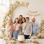 2 Set Wedding Arch Cover Cream White Ripple & Solid Stretchy Backdrop Cover - Image 6