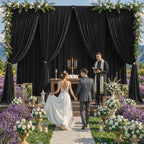 40x10FT Backdrop Curtains with Rod Pockets - Wrinkle Free Photo Stage Backdrop 8 Panels Curtains Drapes for Photography Wedding Party Baby Shower Decorations (Black) - Image 7