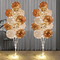 Cicicooie Centerpieces Balloon Holder Decoration with String Light 2 Set Champagne Gold Balloon Stand Kit for Floor for Propose Wedding Birthday Party by Cicicooie