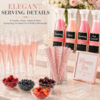 Mumufy 82 Pcs Mimosa Bar Supplies Carafes Flutes, Groovy, Mixed Colors - Image 4