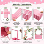 Barydat Wooden Baby Shower Crate Closet Baskets for Baby Shower, Pink - Image 4