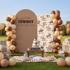 Moukeren a Little Cowboy is on the Way Arch Backdrop Cover 6ft and 7.2ft for Western Cowboy Themed Baby Shower Party Gender Reveal Birthday Party Banquet Photo Arches Background Decorations - Image 5