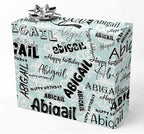 AOFUN Wrapping Paper Roll with Printed Name Paper Gifts For Husband Valentine'S Wrapping Paper Personalized Birthday Gifts 5 Rolls 58" x 23" by Unknown
