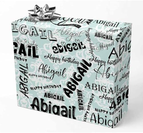 AOFUN Wrapping Paper Roll with Printed Name Paper Gifts For Husband Valentine'S Wrapping Paper Personalized Birthday Gifts 5 Rolls 58" x 23" by Unknown