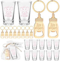 Vesici 20 Set Elephant Girl Baby Shower Favors for Guests Acrylic Shot Glasses Gold Bottle Opener Keychains Thank You Tags and Bags for Baby Shower Party Gender Reveal Party Guests Return Gift by Vesici