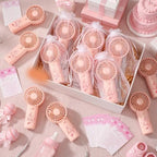Lewtemi 25 Sets Pink Baby Shower Party Favors Mini Fans for Guests, Cute - Image 5