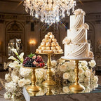 Gold 3Pcs Metal Round Vintage Cake Stand Set 8"10"12 Dessert Display - Image 3
