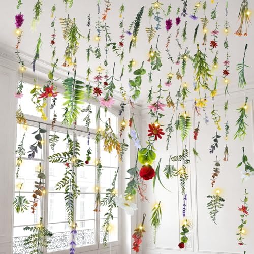 Suncalla 6 Pack 35.4ft Fake Flower LED Garland Backdrop, Fresh, Multicolor - Image 4