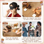 Chicingyou 8 Set Bear Blindfolded Diaper Changing Baby Shower Games - Image 5