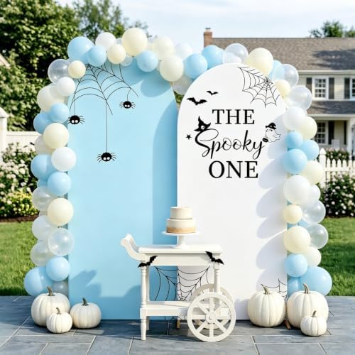 Serencatcher Halloween Spooky One Birthday Arch Covers Blue 7.2FT 6FT 2Pcs - Image 5