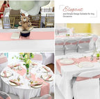 Pesonlook 24 Pack Rose Gold Satin Table Runners for Wedding 12 x 108 Inch Long Table Runners for Rectangle Round Tables, Smooth Table Runner Birthday Party Banquets Decoration - Image 6