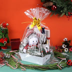 AFOROEOA 6 Pack White Gift Baskets Empty, 10x8 Thick Paper Basket with 6 Clear Bags and 6 Pull Bows, White Empty Gift Baskets for Wedding Bridal Shower Baby Shower Easter Birthday Wrapping - Image 5