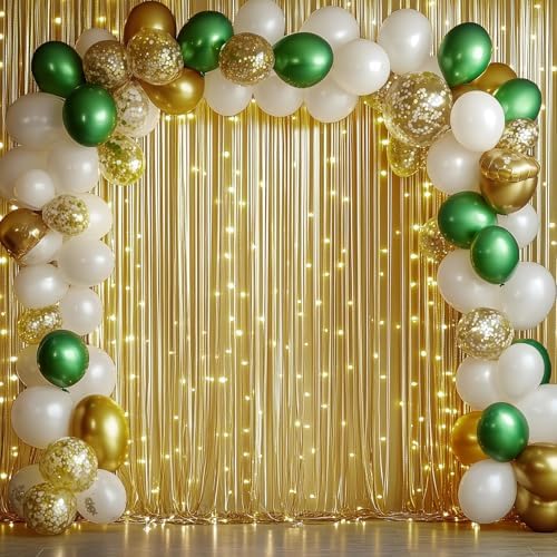 leegleri 30x10ft Thick Gold Glitter Backdrop Curtain Panels for Parties, Wrinkle Free Sparking Sequin Backdrop Drapes, 6 Panels 5x10ft Shimmer Photo Back Drop Cloth for Wedding Birthday Photography - Image 5