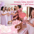 Yinder 50 Pcs Pink Baby Shower Centerpiece Baby Carriage Decor - Image 5