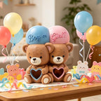 Bear Cake Toppers Gender Reveal Cake Decorations Boy or Girl Bear Figurines Ornament Babies Gender Reveal Decorations Theme Party Supplies - Image 2