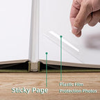Large Photo Album Scrapbook – Holds 4x6, 8x10 Pictures – Self-Adhesive Pages for Baby, Wedding, Travel & Family Memories | Includes Metallic Pen & Scraper/Matcha Large DIY Memory Book for Gifts - Image 5