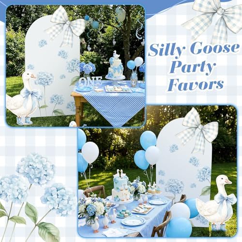 Novabright 2 Pcs One Silly Goose Party Decoration Blue Bow 5ft/2.5ft - Image 4