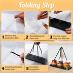 Thenshop 40 Pcs Clear Cupcake Boxes 9x3x3 in 3 Compartment Holder,Black - Image 3