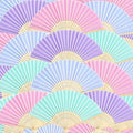 Blulu 40 Pcs Folding Hand Fan Bamboo Silk Wedding,Macaroon Color by Blulu