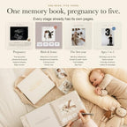 Baby Memory Book from Pregnancy to Age 5, Baby Book Keepsake, Natural - Image 3