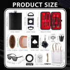 74PCS Baby Shower Prizes for Men 6 Set with 8 oz Stainless Steel Hip Flask with Funnel Bottle Opener Manicure Kit Bath Sponge Sunglasses Gift Bag Baby Shower Game Prizes for Winner Bachelor Party - Image 4