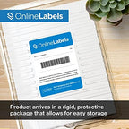 OnlineLabels 4" x 1.33" Labels - White Matte - Inkjet/Laser - 5,000 Sheets - Image 5