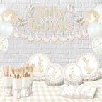 VioraWhite 183 Pcs Silly Goose Birthday Party Set Classical Beige - Image 2