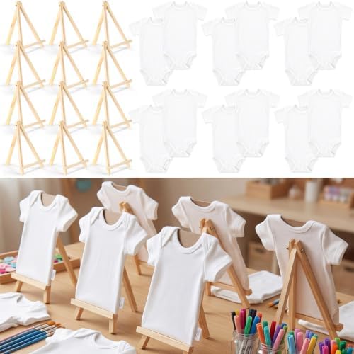Kathfly 12 Pack Baby Shower Games DIY Bodysuit Games Set by Kathfly