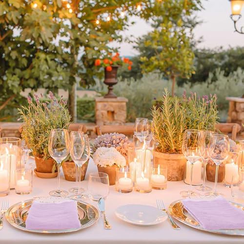 Cloth Napkins Set of 36 Lavender Napkins 20x20inch Cheesecloth Napkin Rustic Boho Gauze Washable Dinner Napkin Cloth Bulk for Wedding Party Bridal Baby Shower Thanksgiving Table Decor - Image 7