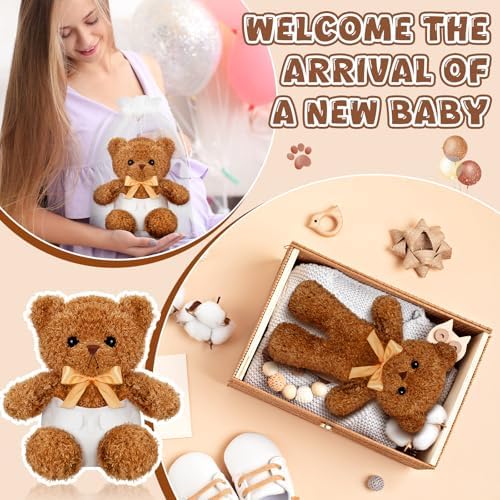 Seenelling 10 Sets Bear Diaper Changing Baby Shower Game Kit, Dark Brown - Image 3