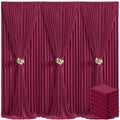 30ft x 10ft Burgundy Backdrop Curtain for Parties Wedding Maroon Wrinkle Free Backdrop Drapes Panels for Birthday Party Bridal Shower Photo Photography Polyester Fabric Background Decoration by Suppromo