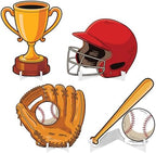 Honoson 4 Pcs Large 24" x 32" Baseball Cardboard Cutouts Standup Life Size, Baseball Party Yard Signs Decoration for Baby Shower Birthday Party Supplies Sports Themed Lawn Classroom Photo Backdrop - Image 2