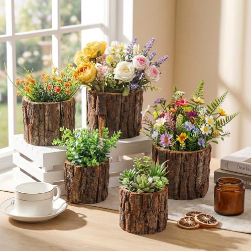 12 Pcs Wooden Vase for Centerpieces Wedding Flower, L+m+s - Image 6