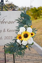 ponatia Artificial Sunflowers Wedding Arch Flowers Set of 2 - Image 6