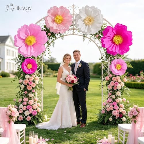 Faylifeway Large Paper Fowers Decorations for Wall Birthday Party Backdrop - Image 4