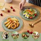 Tinybee 60PCS Clear Green Plastic Plates,Green Plates Disposable Heavy Duty - Image 4