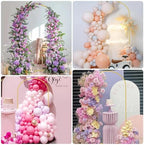 Wokceer 6.6FT Arch Backdrop Stand and Cover Set,Arch Stand with Pink Cover - Image 5