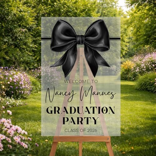 Personalized Graduation Yard Sign Class of 2026 Custom Graduation Welcome Sign with Name for Party Outdoor Lawn Decor, Clear Acrylic or Frosted Option, Waterproof Durable Display for Garden Entrance - Image 2