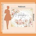 Mocsicka Pumpkin Backdrop for Girl Boy Autumn Fall Baby Shower Party Decorations Boho Blush Floral A Little Pumpkin is On The Way Baby Shower Cake Table Banner (Pink, 10x8ft(120''x96'')) - Image 6